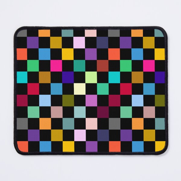 Item preview, Colorful Checkered Pattern Design Black  designed and sold by PatternTitan.