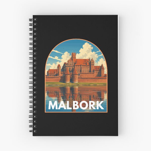 Item preview, Malbork in Poland, Retro Art Travel Landscape Badge designed and sold by MaateoDesign.