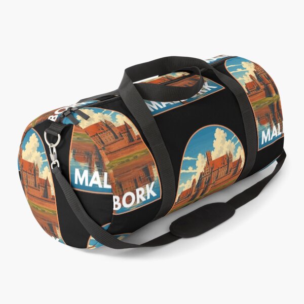 Item preview, Malbork in Poland, Retro Art Travel Landscape Badge designed and sold by MaateoDesign.