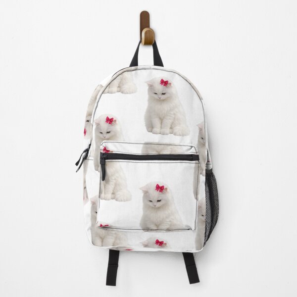Item preview, Cute White Kitten With Red Bow designed and sold by AmirArtisanVibe.