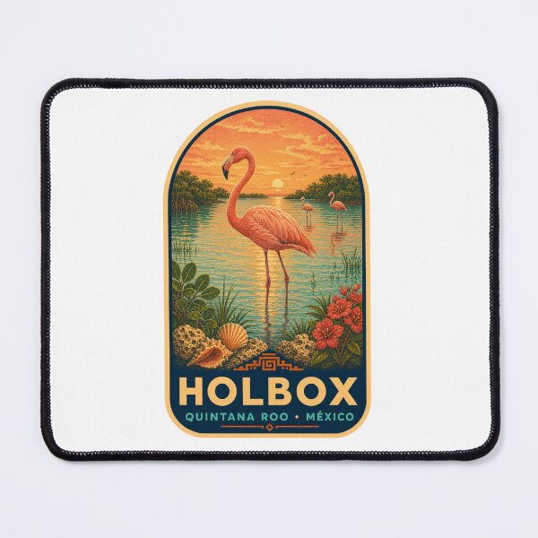 Item preview, Holbox Flamingos Quintana Roo Mexico designed and sold by BeachWhisper.