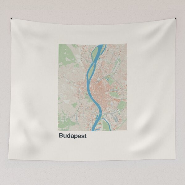 Item preview, Budapest Minimalistic Map Art designed and sold by MapsNerd.