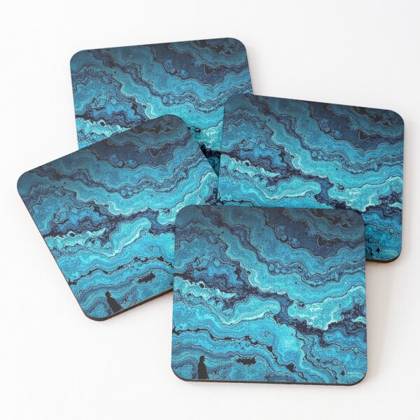 Item preview, Blue White Agate Marble Pattern designed and sold by IntelliMindDesigns.