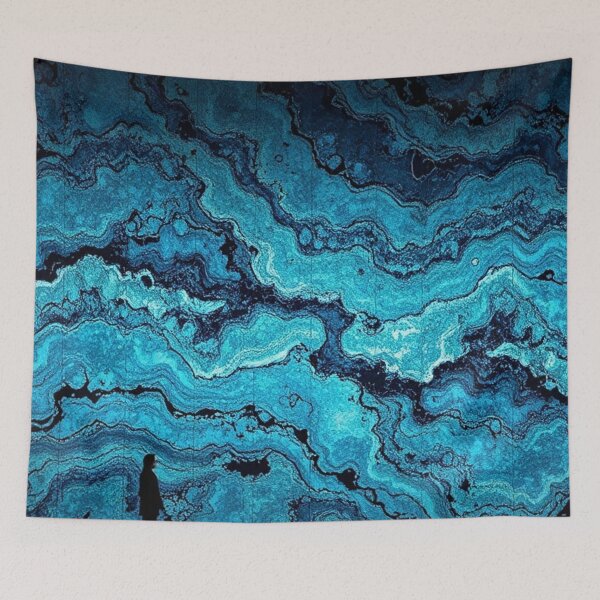 Item preview, Blue White Agate Marble Pattern designed and sold by IntelliMindDesigns.