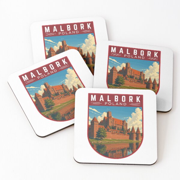 Item preview, Malbork (Castle) in Poland, Vintage Travel Art Badge designed and sold by MaateoDesign.