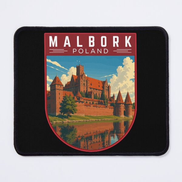 Item preview, Malbork (Castle) in Poland, Vintage Travel Art Badge designed and sold by MaateoDesign.