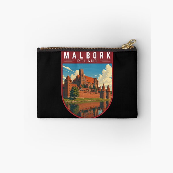 Item preview, Malbork (Castle) in Poland, Vintage Travel Art Badge designed and sold by MaateoDesign.