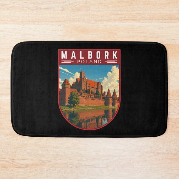 Item preview, Malbork (Castle) in Poland, Vintage Travel Art Badge designed and sold by MaateoDesign.
