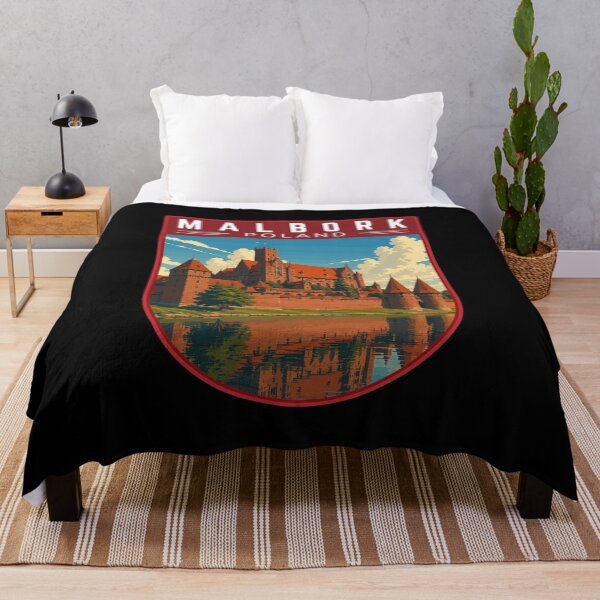 Item preview, Malbork (Castle) in Poland, Vintage Travel Art Badge designed and sold by MaateoDesign.