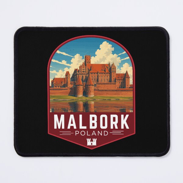 Item preview, Malbork in Poland, Retro Travel Art Emblem designed and sold by MaateoDesign.