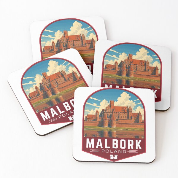 Item preview, Malbork in Poland, Retro Travel Art Emblem designed and sold by MaateoDesign.