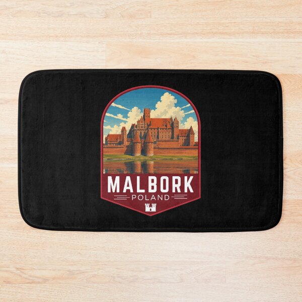 Item preview, Malbork in Poland, Retro Travel Art Emblem designed and sold by MaateoDesign.