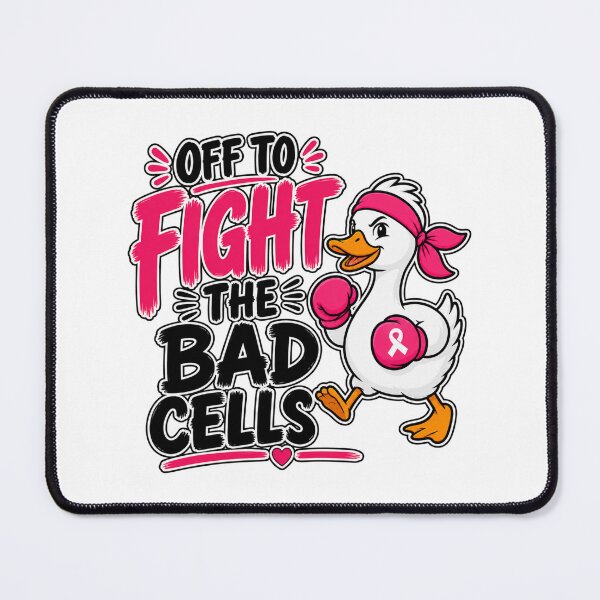 Item preview, Off to Fight the Bad Cells Funny Goose Breast Cancer Awareness  designed and sold by WeirdlyMild.