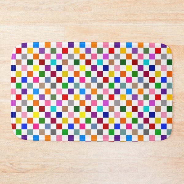 Item preview, Colorful Checkered Check Design White  designed and sold by PatternTitan.