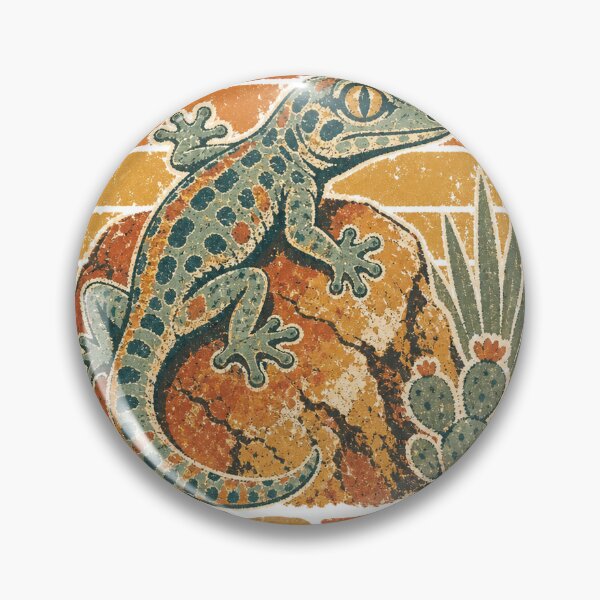 Item preview, Gecko on the Sunlit Rock Sun Faded Retro Art designed and sold by VisualArtsOasis.