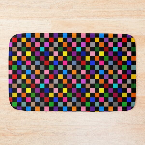 Item preview, Colorful Checkered Check Design Black  designed and sold by PatternTitan.