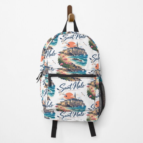 Item preview, Letrero caligráfico de Saint-Malo con monumentos emblemáticos de la ciudad. designed and sold by 1enchik.