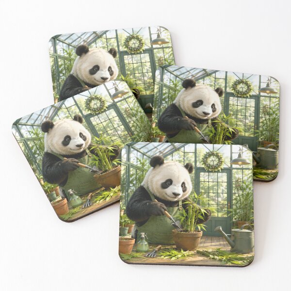 Item preview, Panda Gardener in Greenhouse designed and sold by ArcaneVisionArt.