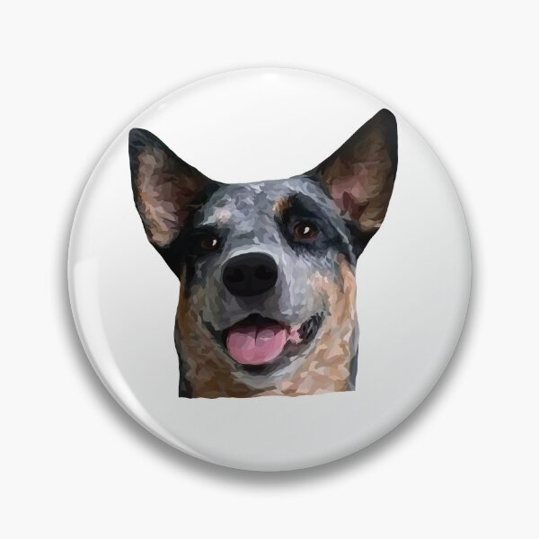 Item preview, Australian Cattle Dog Geometric Design – Headshot Illustration, Transparent Background designed and sold by Wheel and Woof.