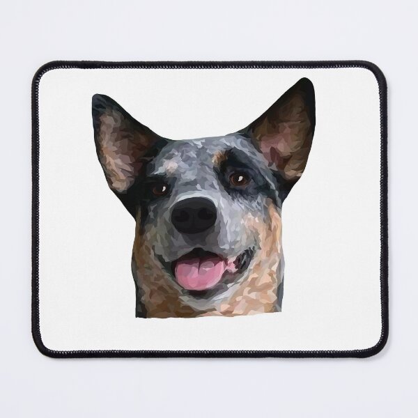Item preview, Australian Cattle Dog Geometric Design – Headshot Illustration, Transparent Background designed and sold by Wheel and Woof.