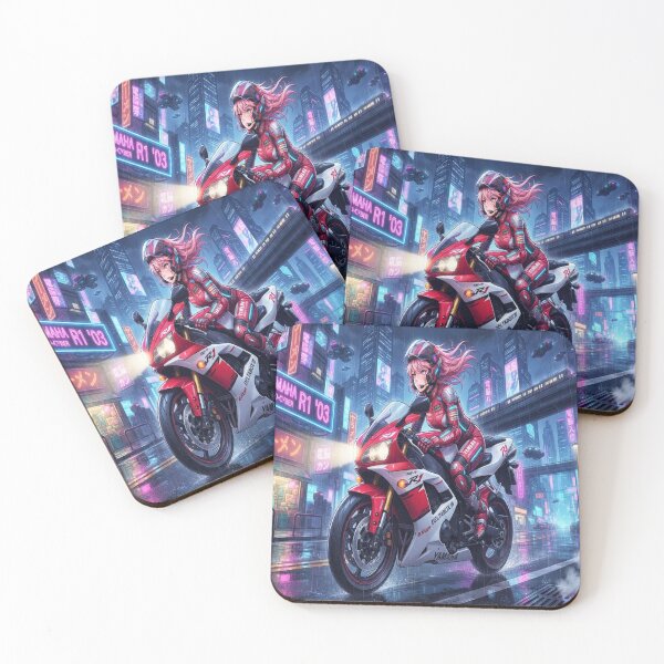 Item preview, Cyberpunk - Anime Girl Neon Ride designed and sold by JMAVILA ART.