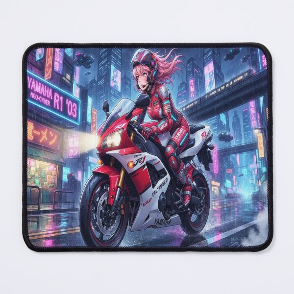 Item preview, Cyberpunk - Anime Girl Neon Ride designed and sold by JMAVILA ART.
