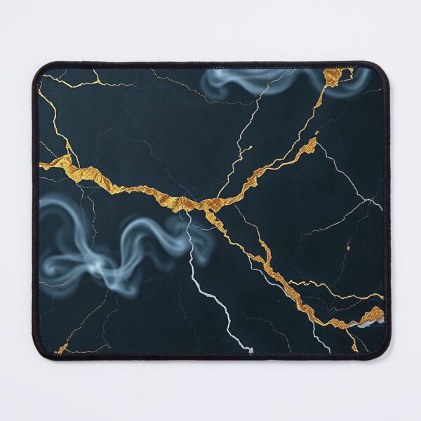 Item preview, Gold Vein Dark Marble Abstract designed and sold by IntelliMindDesigns.