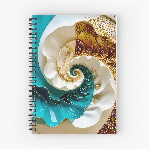 Item preview, Ocean Turquoise and Alabaster Ribbon Vortex designed and sold by Vicky Brago-Mitchell®.