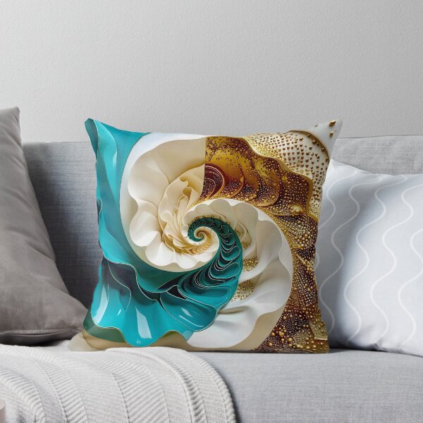 Item preview, Ocean Turquoise and Alabaster Ribbon Vortex designed and sold by Vicky Brago-Mitchell®.