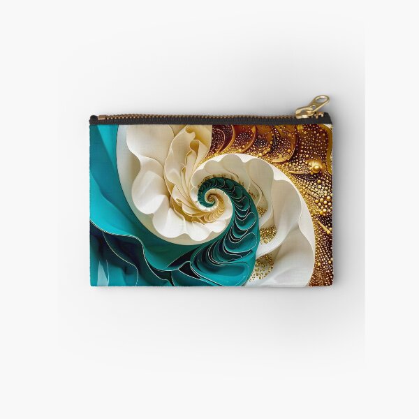 Item preview, Ocean Turquoise and Alabaster Ribbon Vortex designed and sold by Vicky Brago-Mitchell®.