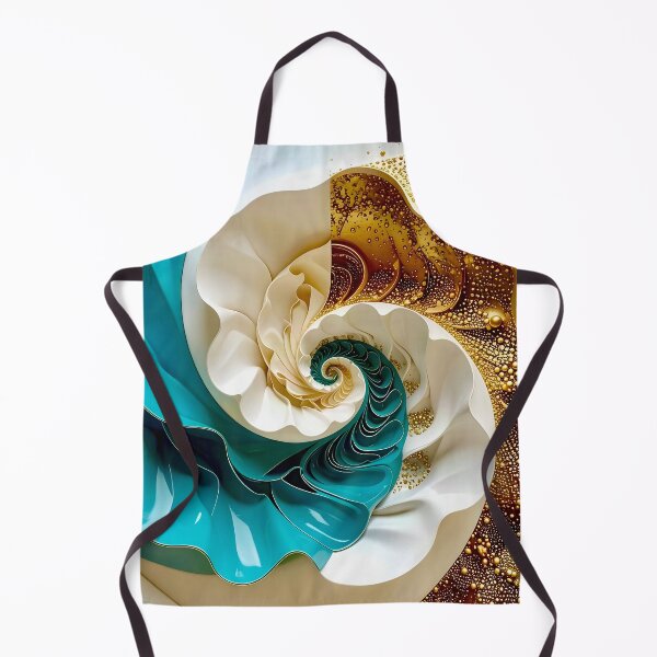 Item preview, Ocean Turquoise and Alabaster Ribbon Vortex designed and sold by Vicky Brago-Mitchell®.