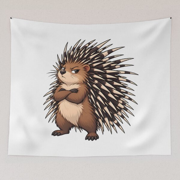 Item preview, Grumpy Porcupine Attitude Cartoon Design designed and sold by WeirdStation.
