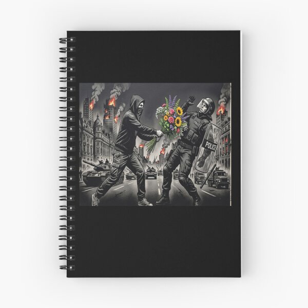 Item preview, Flower Protest Violence vs Peace Banksy Style Print designed and sold by NUKHUD World .