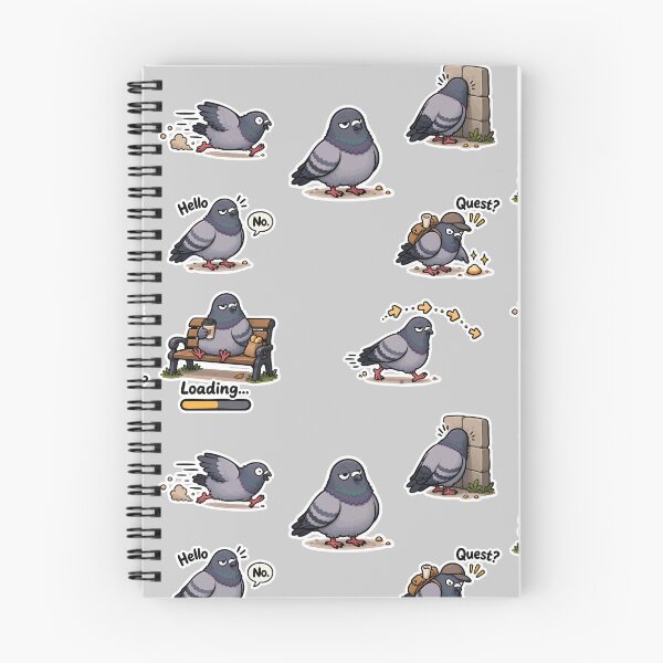 Item preview, Funny Pigeon Sticker Set – Urban Bird Humor designed and sold by SimplePoDesign.