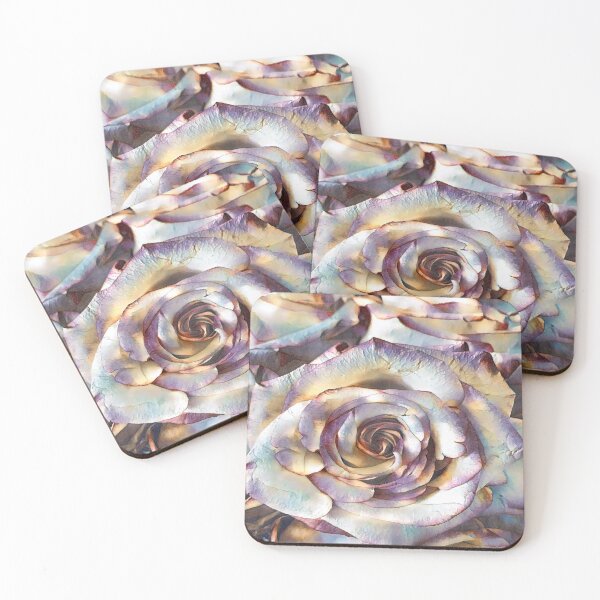 Item preview, Impressionist Vintage Lavender and Muted Gold Rose Macro Digital Painting designed and sold by BalkanBloomArt.