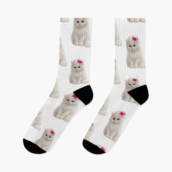 Item preview, Cute White Kitten With Red Bow designed and sold by AmirArtisanVibe.