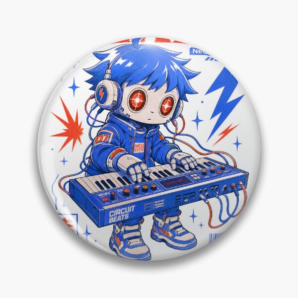 Item preview, Circuit Beats Neo City White Print designed and sold by NullSpacePrints.