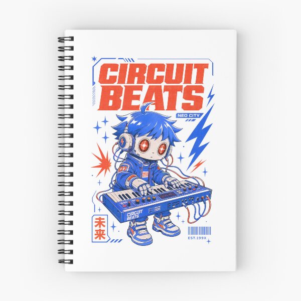 Item preview, Circuit Beats Neo City White Print designed and sold by NullSpacePrints.
