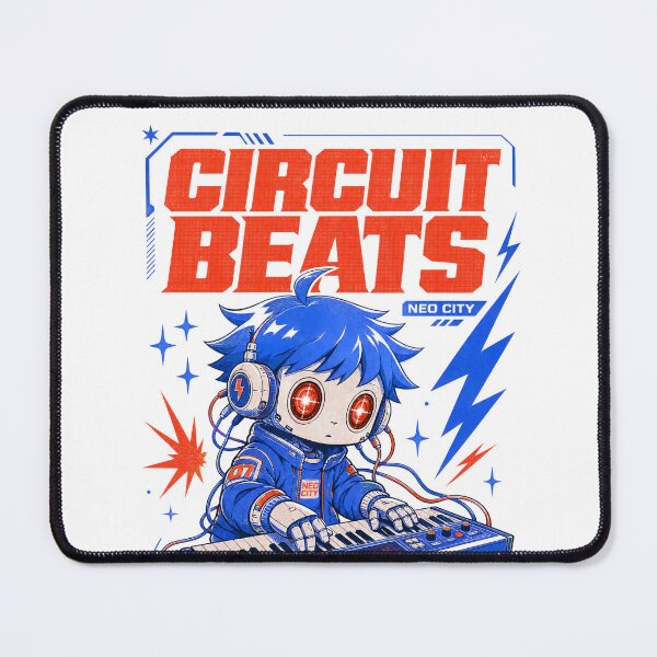 Item preview, Circuit Beats Neo City White Print designed and sold by NullSpacePrints.