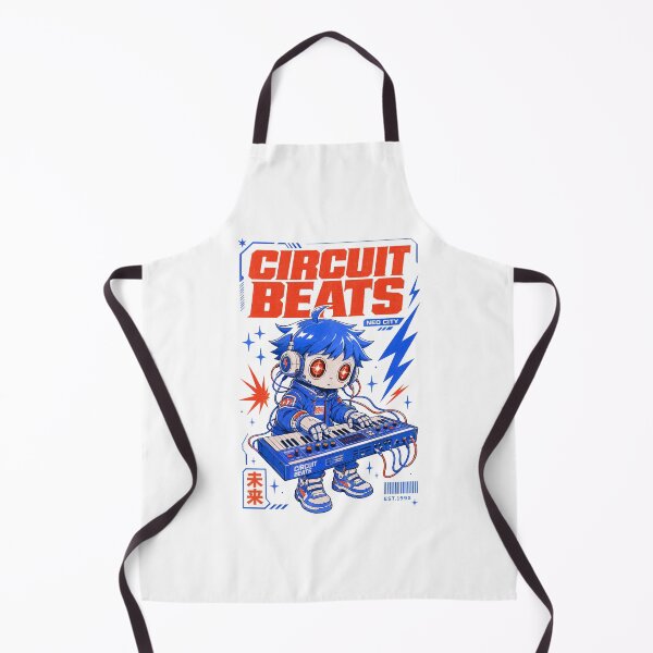 Item preview, Circuit Beats Neo City White Print designed and sold by NullSpacePrints.