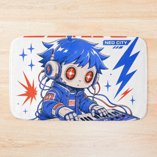 Item preview, Circuit Beats Neo City White Print designed and sold by NullSpacePrints.