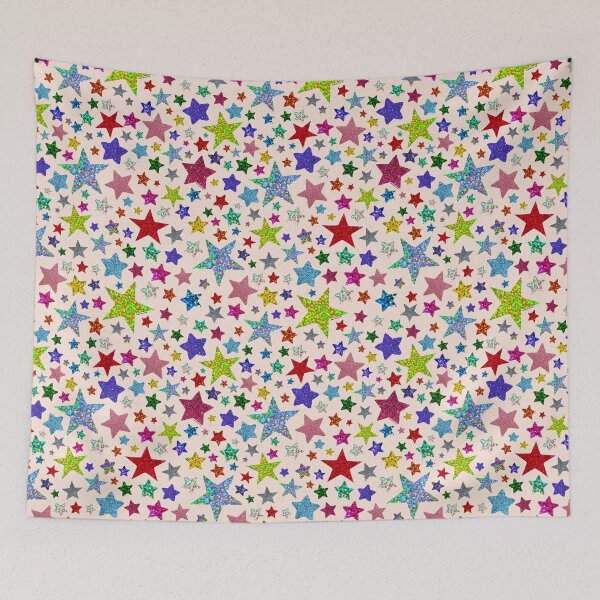 Item preview, Star Sticker Print in Cream designed and sold by doodlebymeg.
