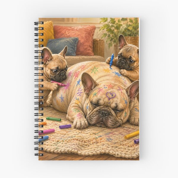 Item preview, Bulldogs Pranking Their Sleeping Friend designed and sold by ArcaneVisionArt.