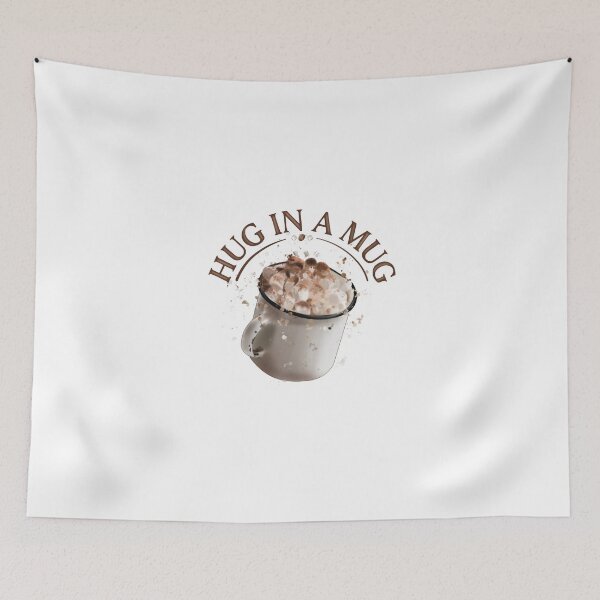 Item preview, Hug in a mug hot chocolate illustration designed and sold by Shimoheart.