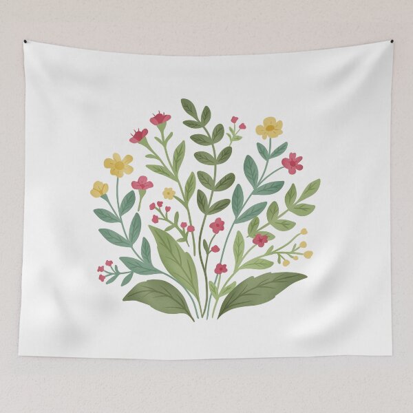 Item preview, Wildflower Garden Illustration designed and sold by DinaArtStudio.
