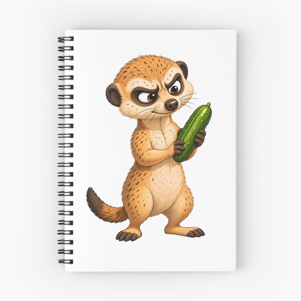 Item preview, Funny Meerkat Holding Cucumber Design designed and sold by WeirdStation.
