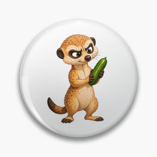 Item preview, Funny Meerkat Holding Cucumber Design designed and sold by WeirdStation.