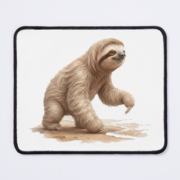 Item preview, Beach Sloth Strolling Along the Seashore – Peaceful Summer Beach Vibes Illustration designed and sold by Quiet Joy Studio.