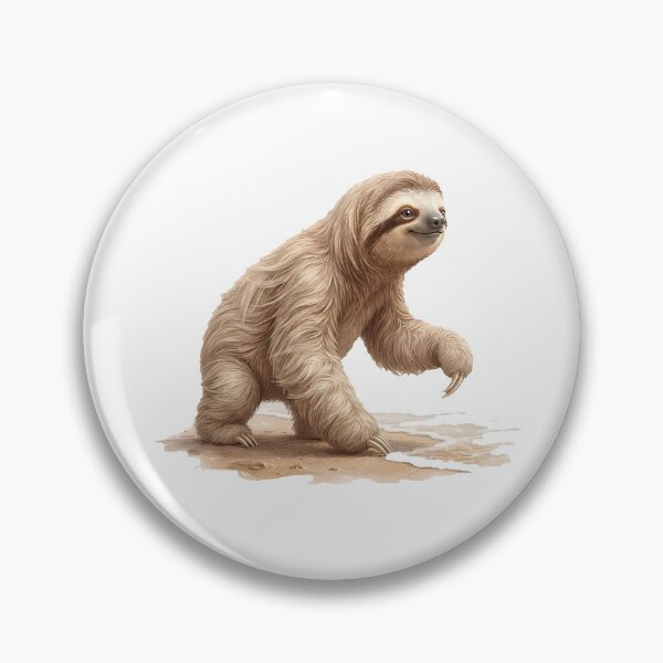 Item preview, Beach Sloth Strolling Along the Seashore – Peaceful Summer Beach Vibes Illustration designed and sold by Quiet Joy Studio.