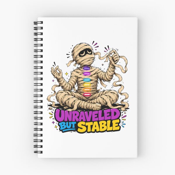 Item preview, Unraveled But Stable Mummy Yoga Meditation Quote designed and sold by chattsuede.